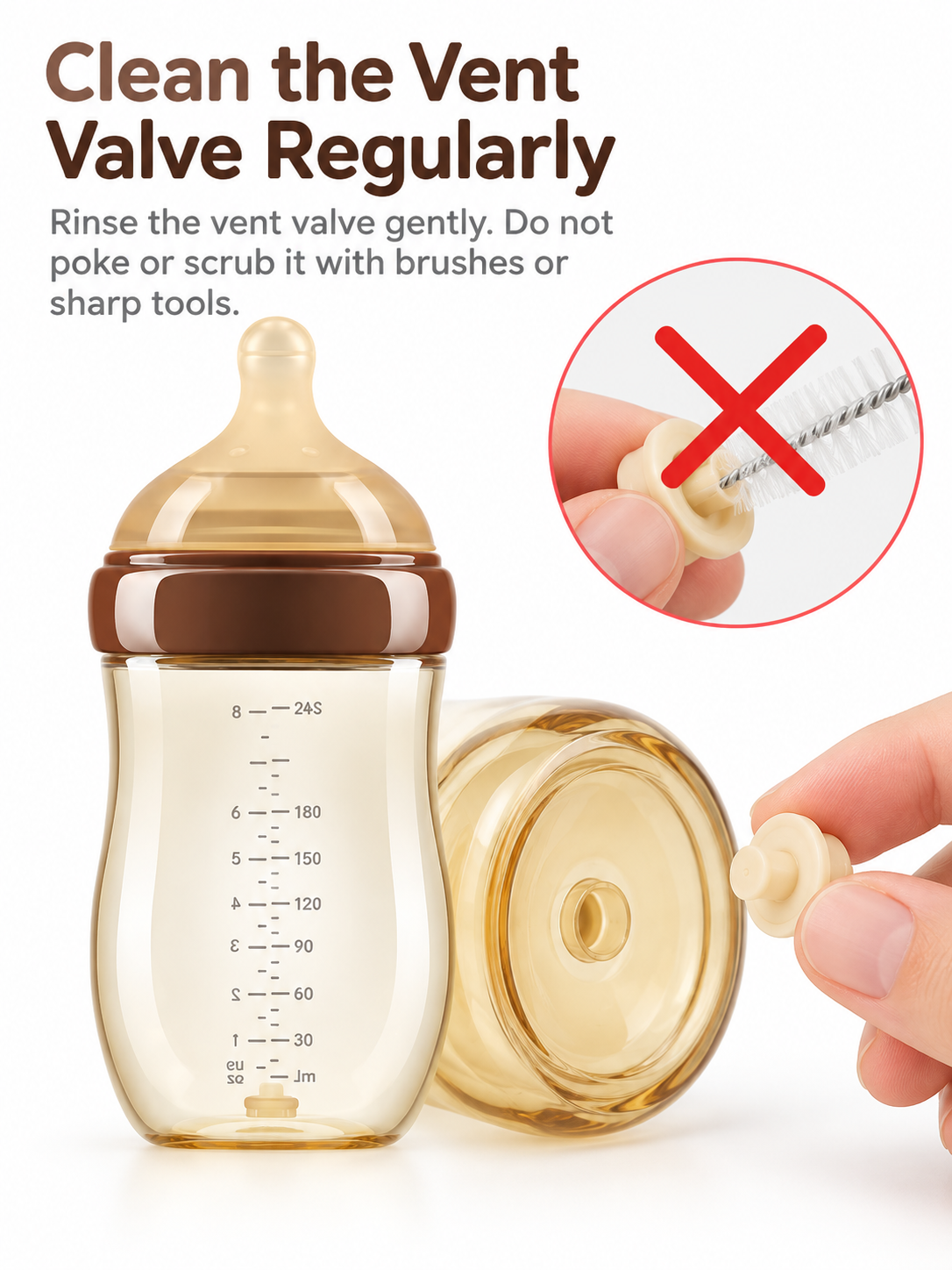 Clean the vent valve regularly
